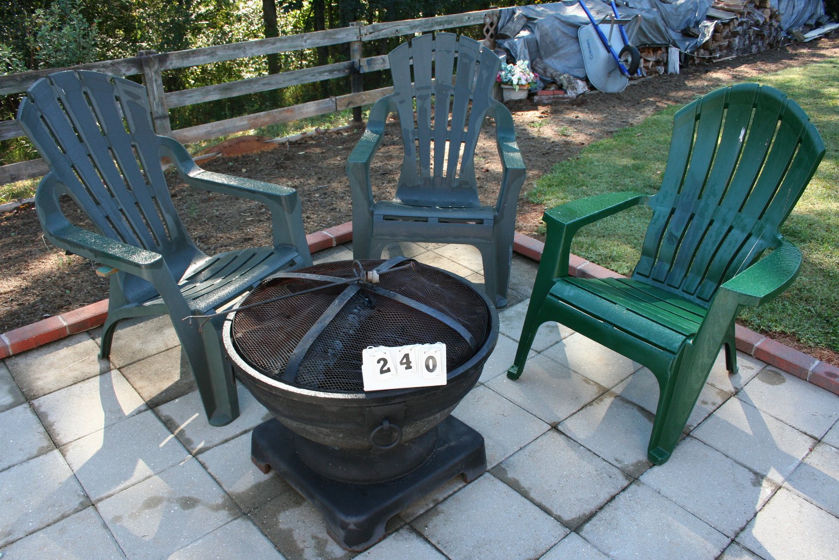 Image for Firepit & 3 Chairs Set