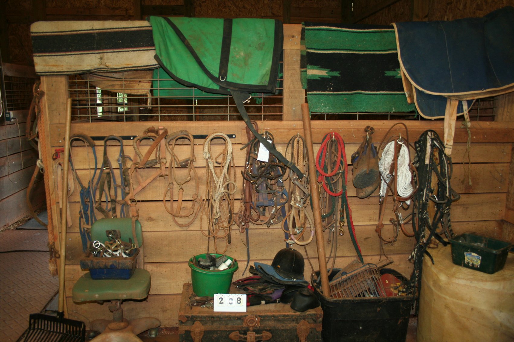 Image for Horse Tac & Blankets, Bridles, Bits, Rakes, Misc (ONE LARGE LOT)