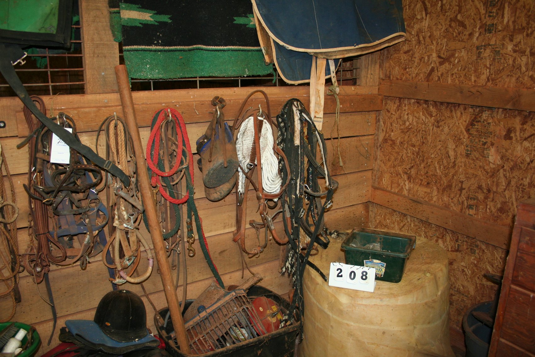 Image for Horse Tac & Blankets, Bridles, Bits, Rakes, Misc (ONE LARGE LOT)