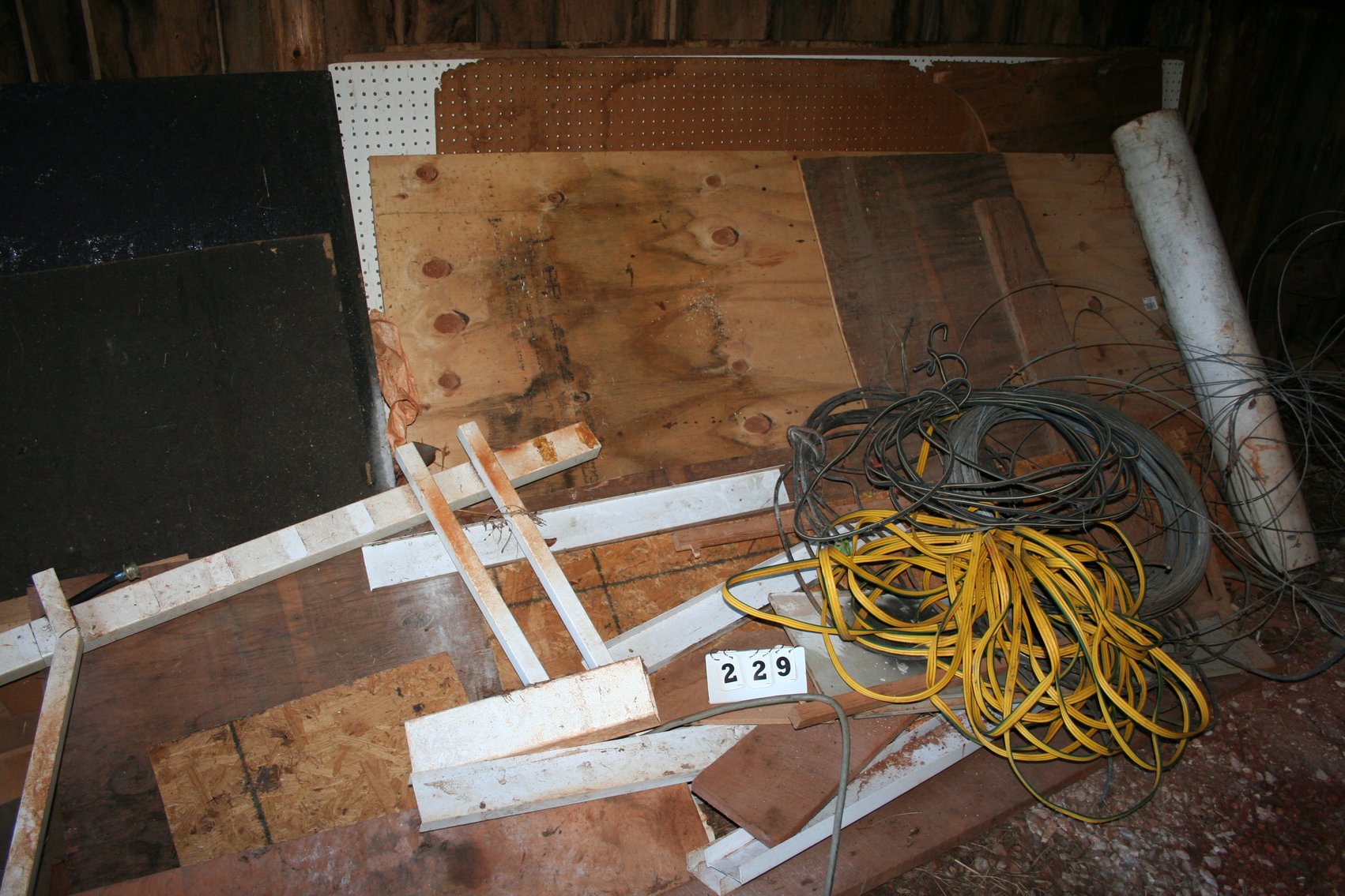 Image for Misc Scrap Metal & Wood & Wire - Inside the shed on the ground