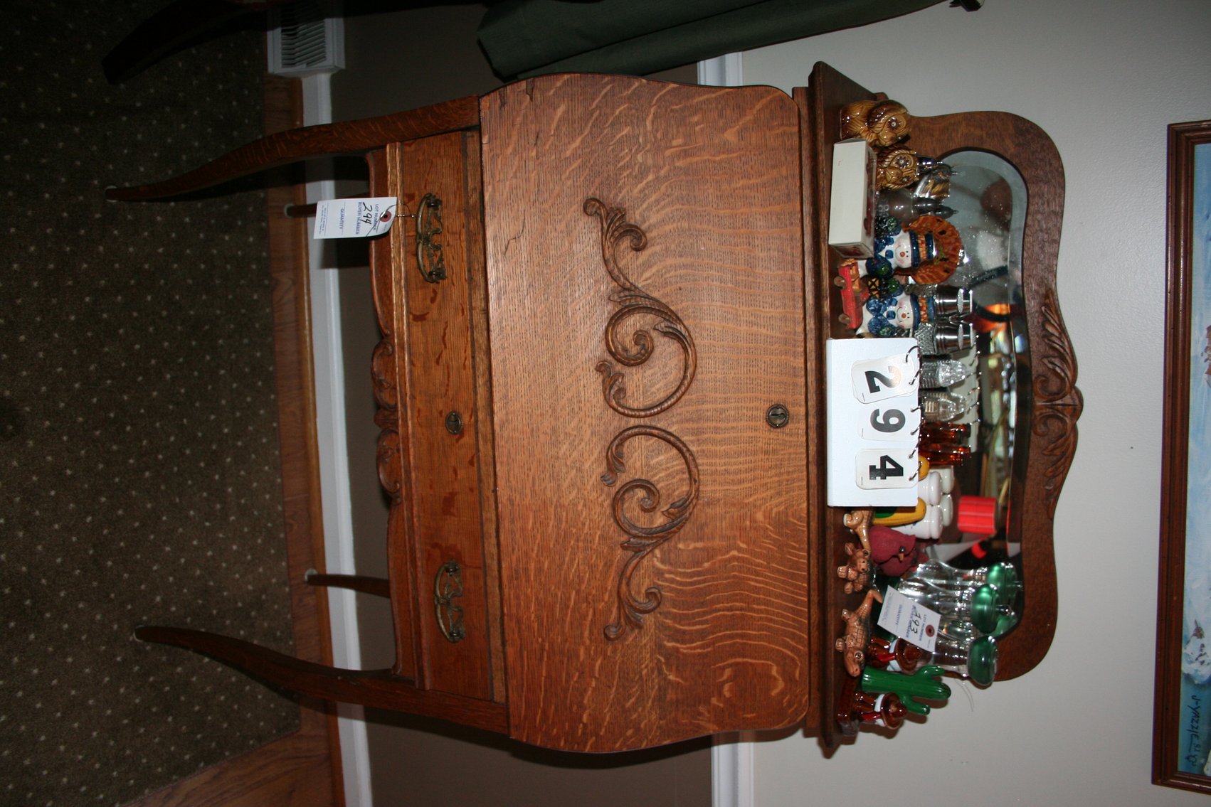 Image for Beautiful Oak Secretary Desk (ONLY)