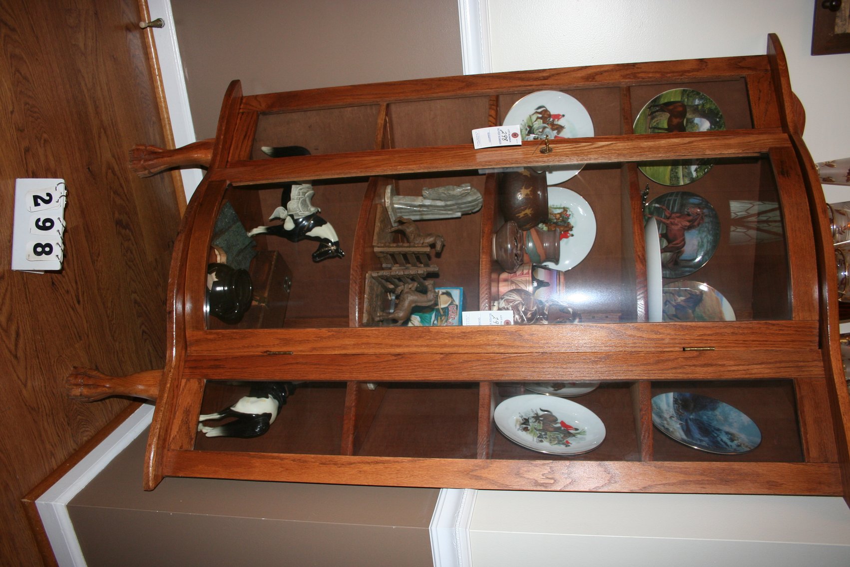 Image for Oak Corner Curio Cabinet