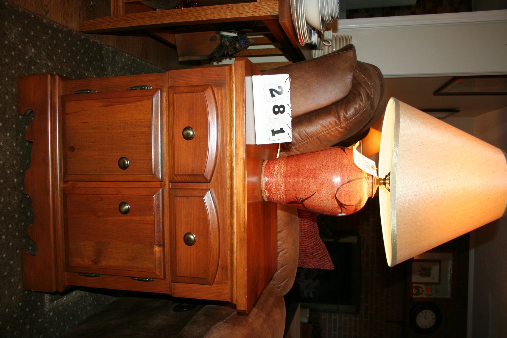 Image for Beautiful Lamp and Pine Cabinet