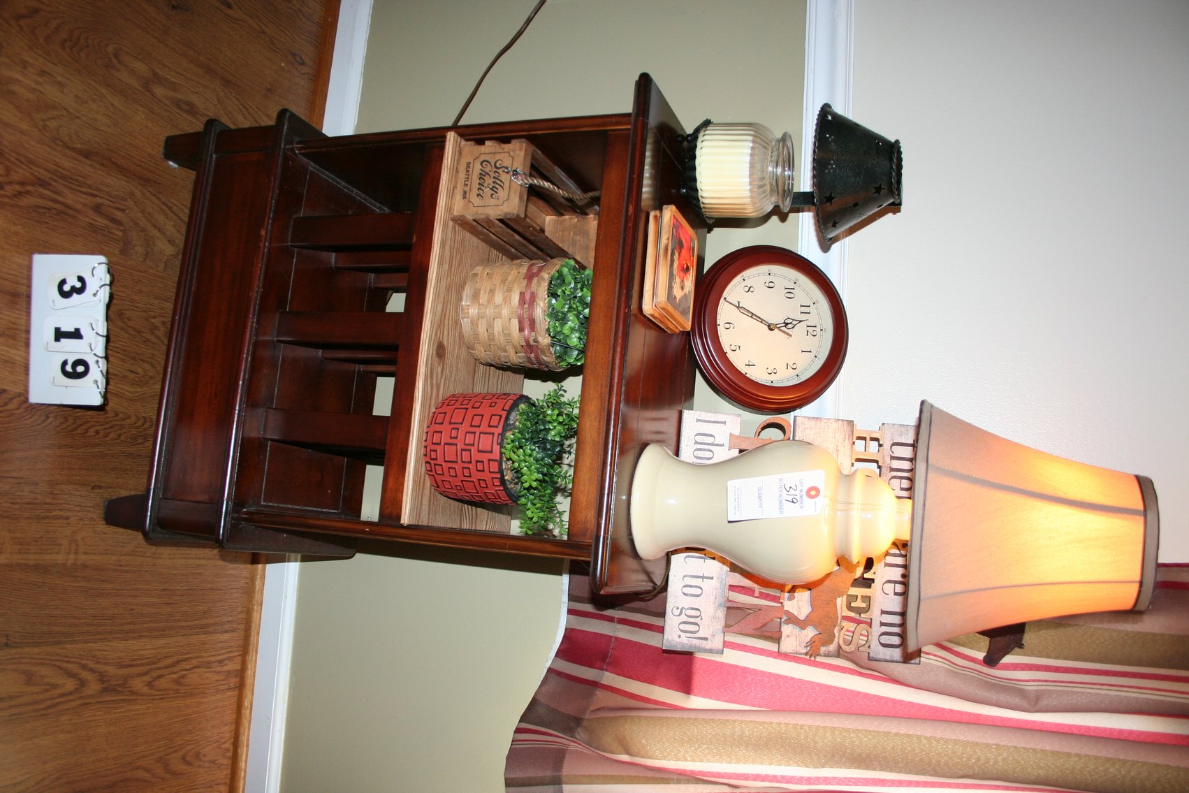 Image for Wood Cabinet and Contents