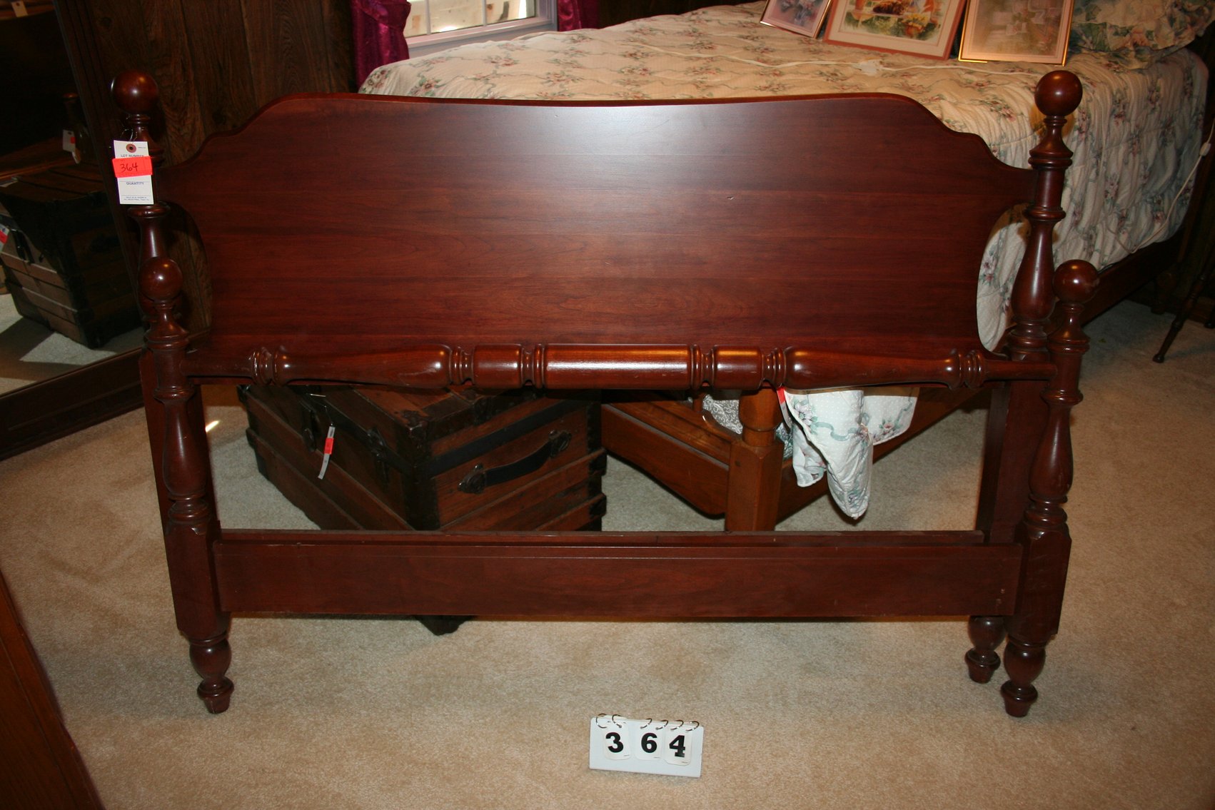 Image for Beautiful Cherry Headboard & Footboard & Rails Full Size