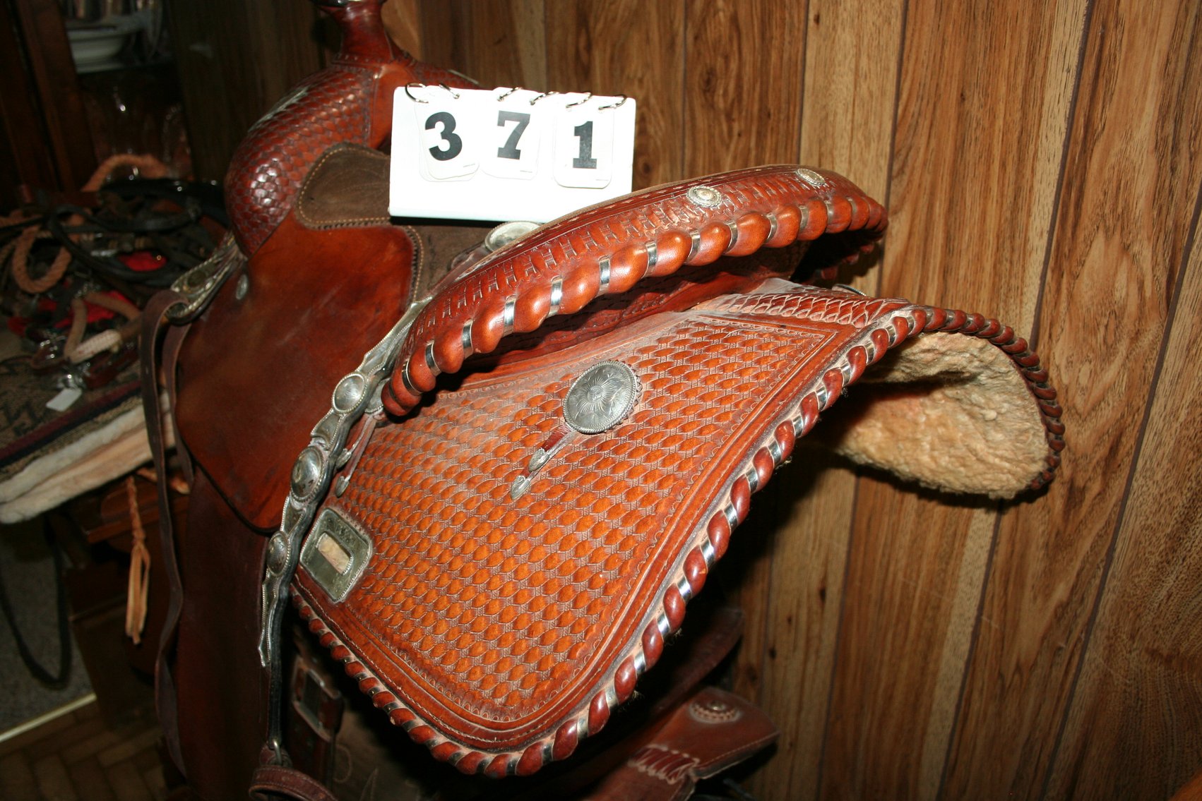 Image for Genuine original Billy Cook Saddle with Sterling Silver Conchos