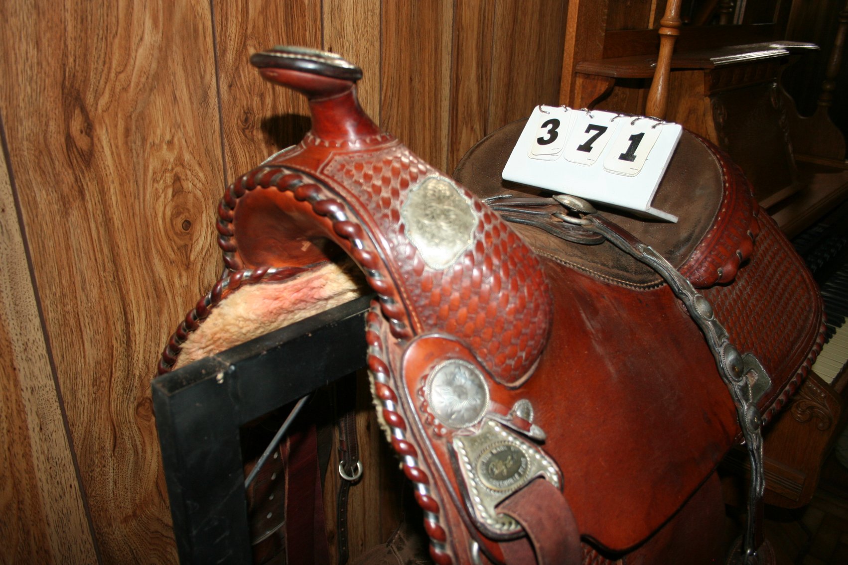 Image for Genuine original Billy Cook Saddle with Sterling Silver Conchos