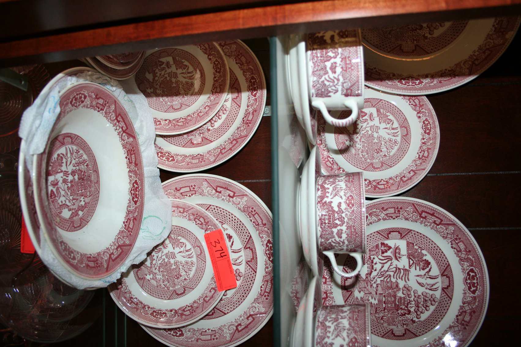 Image for Pink Willow by Royal 47 Pieces 6 Place Setting & Accompliment Bowls & Platter