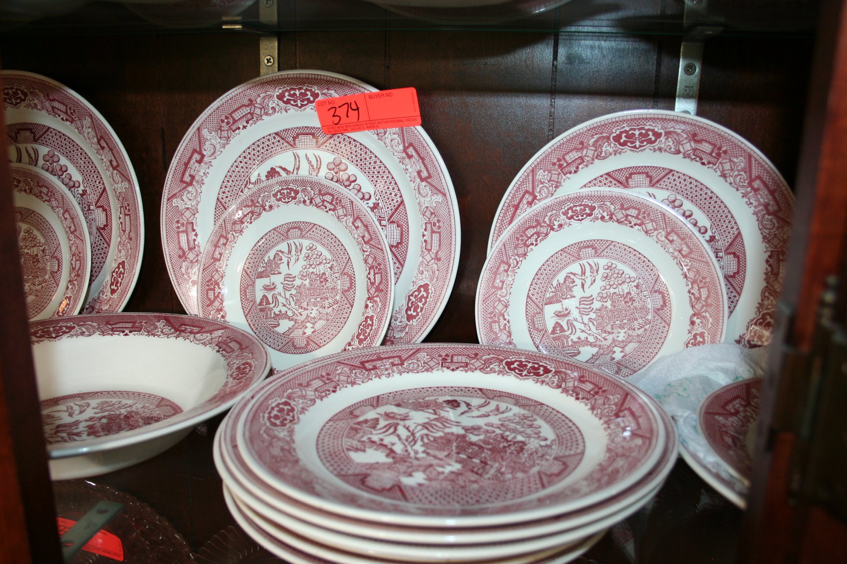 Image for Pink Willow by Royal 47 Pieces 6 Place Setting & Accompliment Bowls & Platter