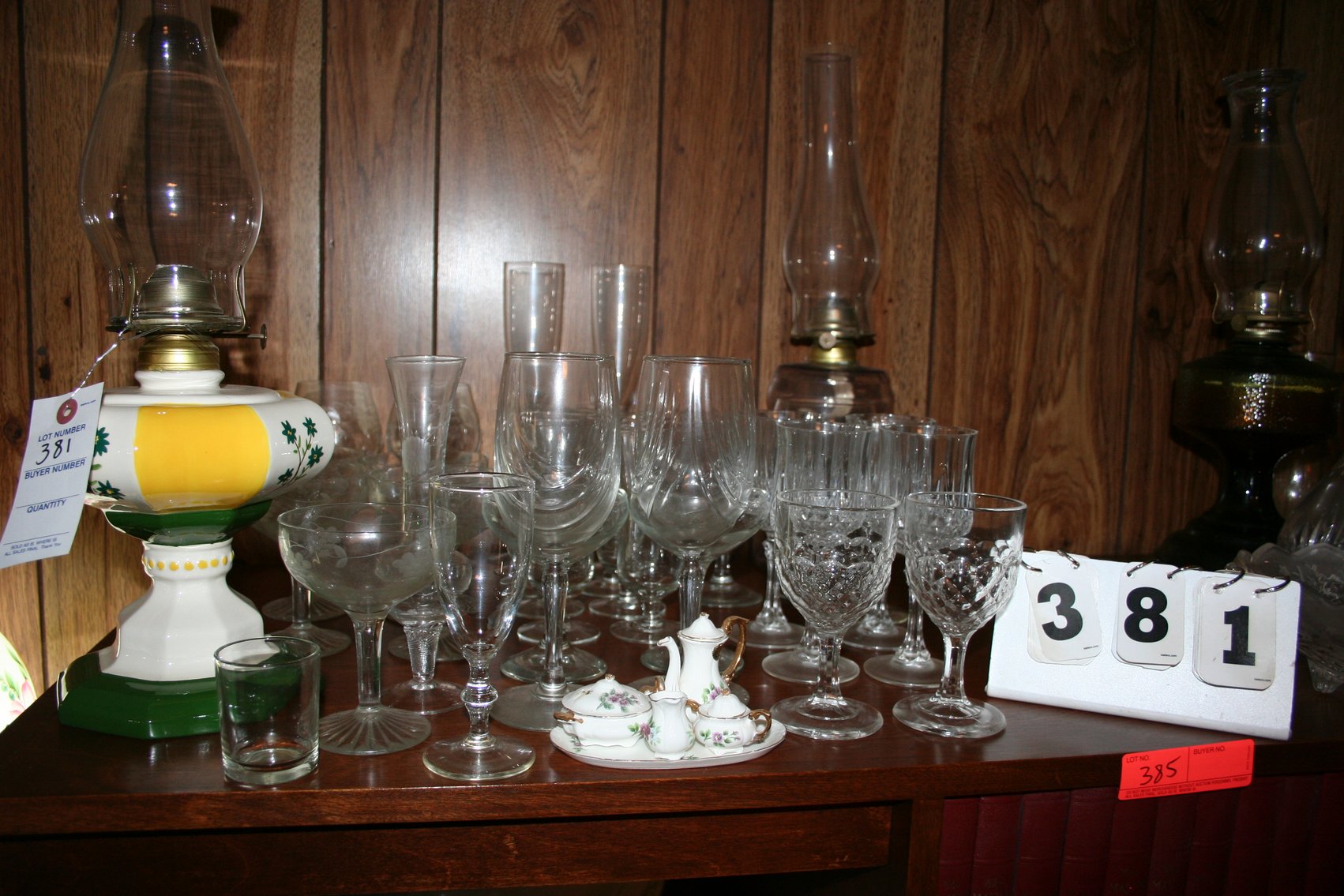 Image for Oil Lamp & Misc Glass