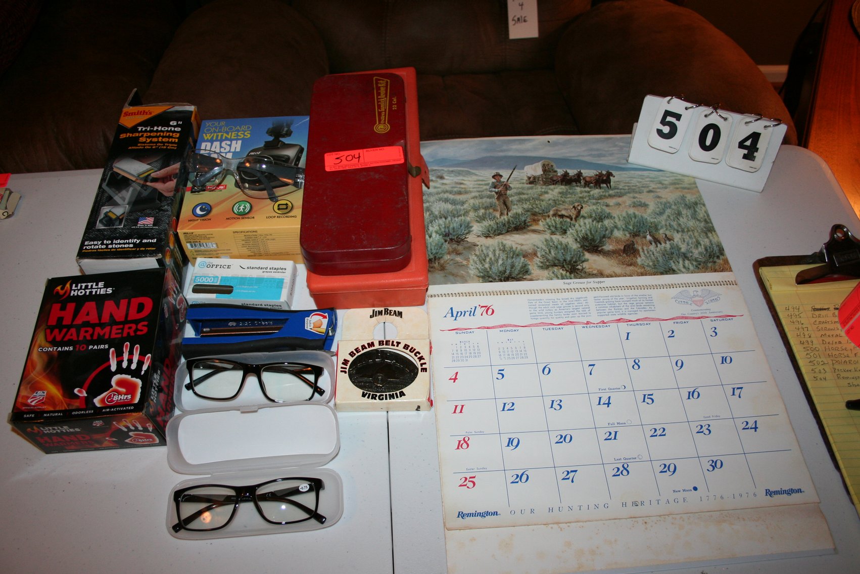 Image for Remington 1976 Calendar, Gun Cleaning Kits, Sharpening Stone,