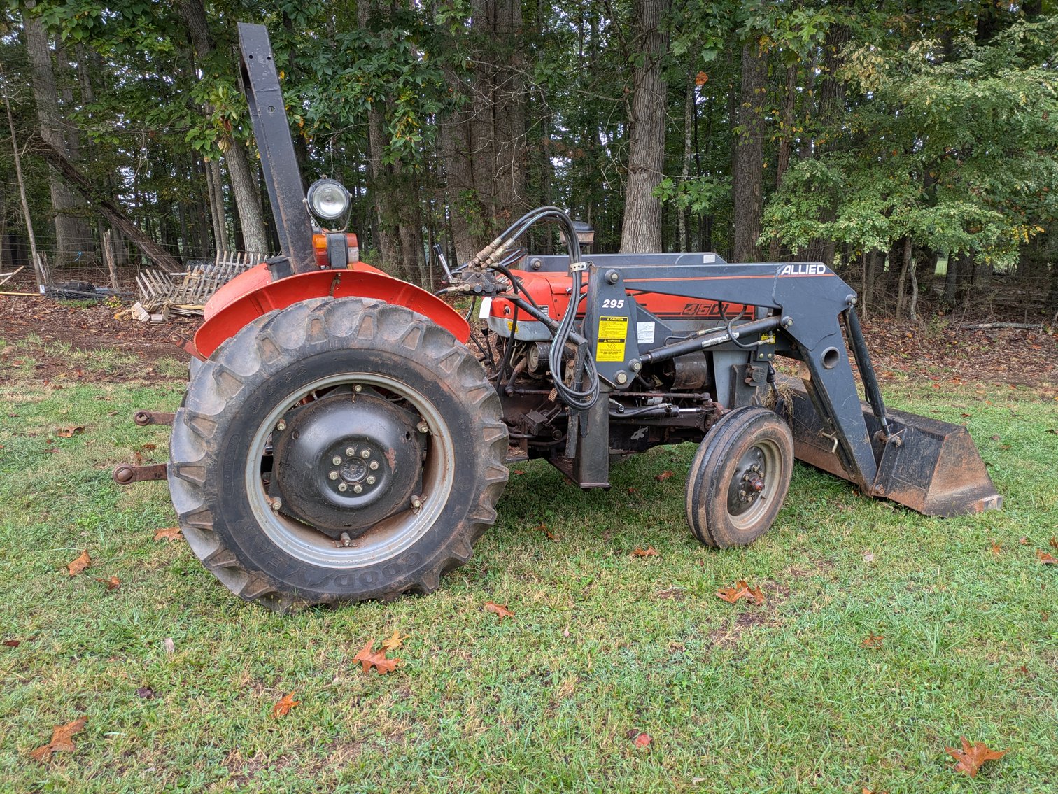 Image for Tafe 45 DI Tractor Diesel # C12694MH Engine 5325 24627 Loader Allied 295 2 Wheel Drive