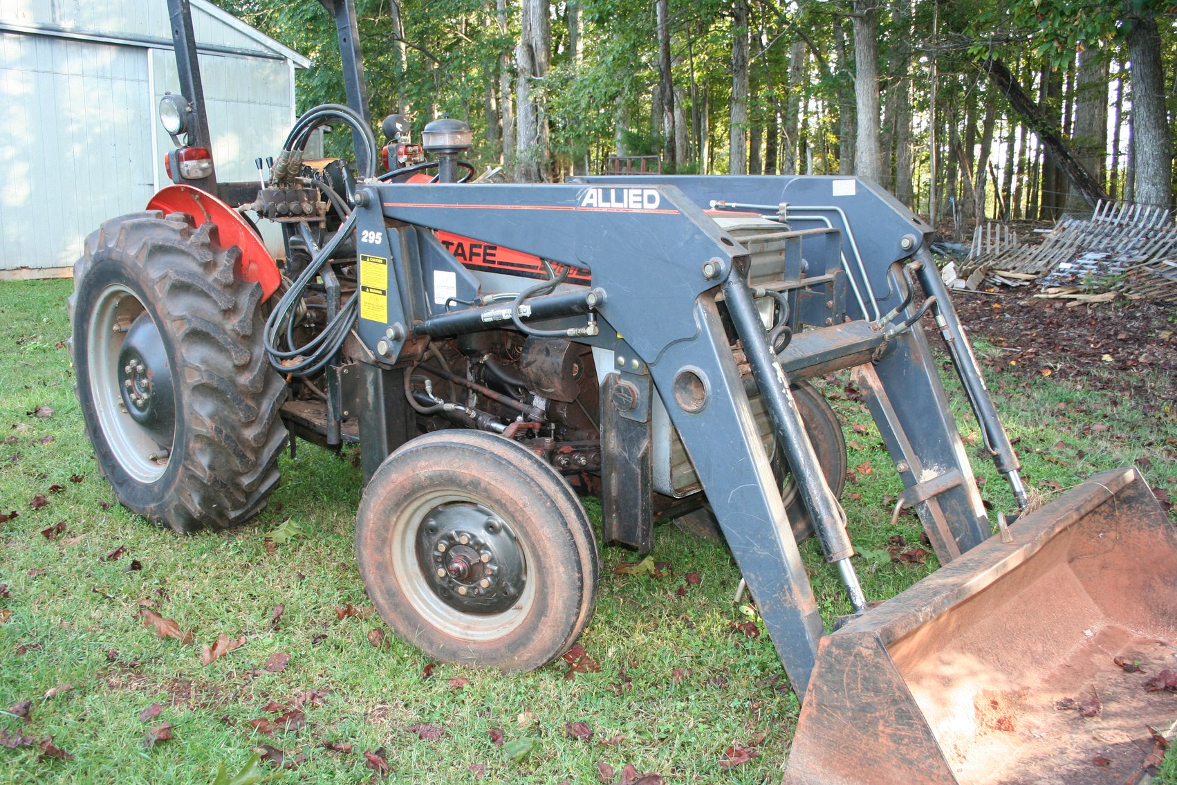 Image for Tafe 45 DI Tractor Diesel # C12694MH Engine 5325 24627 Loader Allied 295 2 Wheel Drive