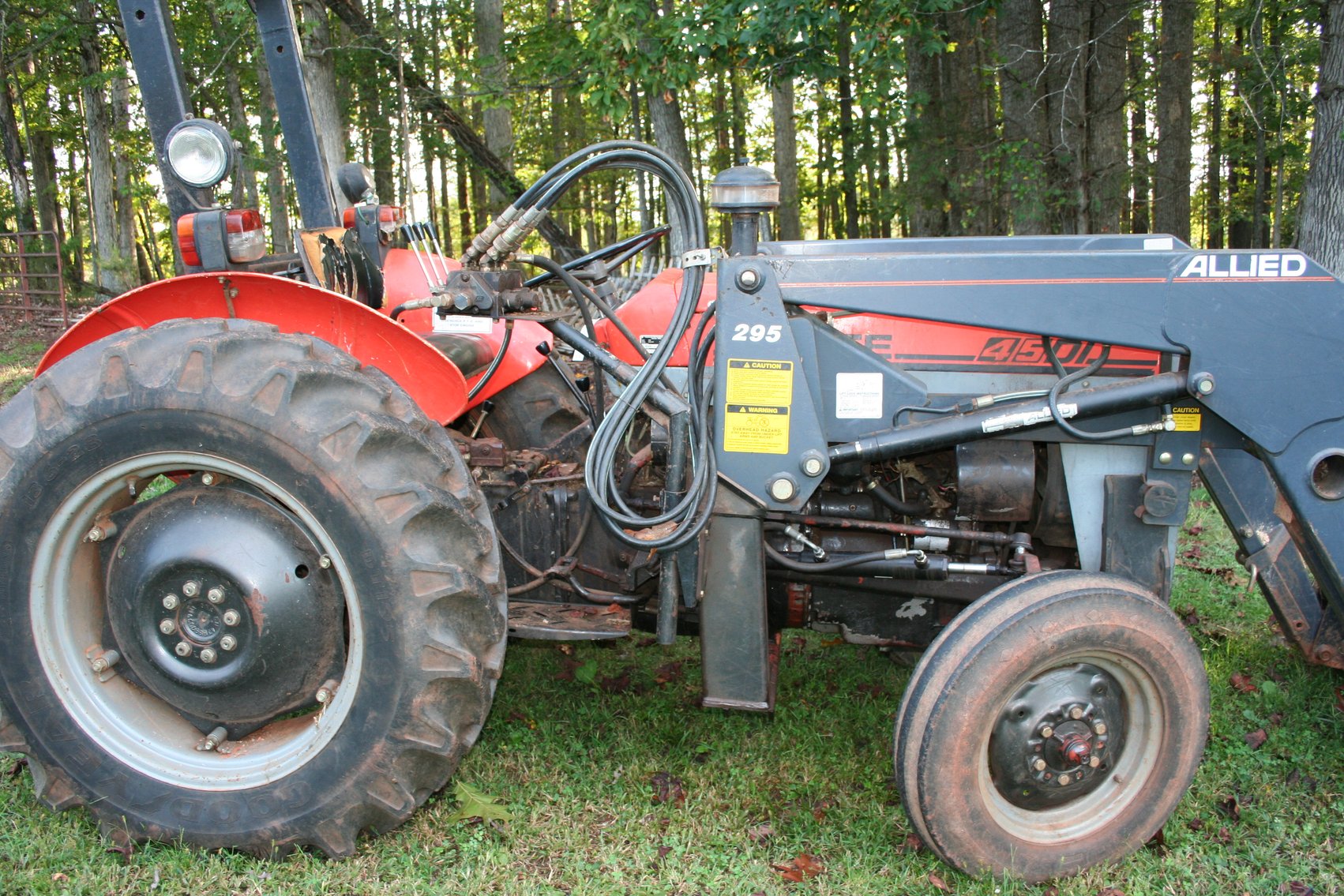 Image for Tafe 45 DI Tractor Diesel # C12694MH Engine 5325 24627 Loader Allied 295 2 Wheel Drive