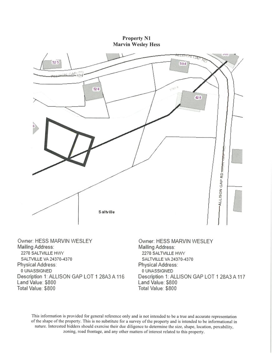 Image for NJ1 - Vacant; near Allison Gap Road, Saltville 24370