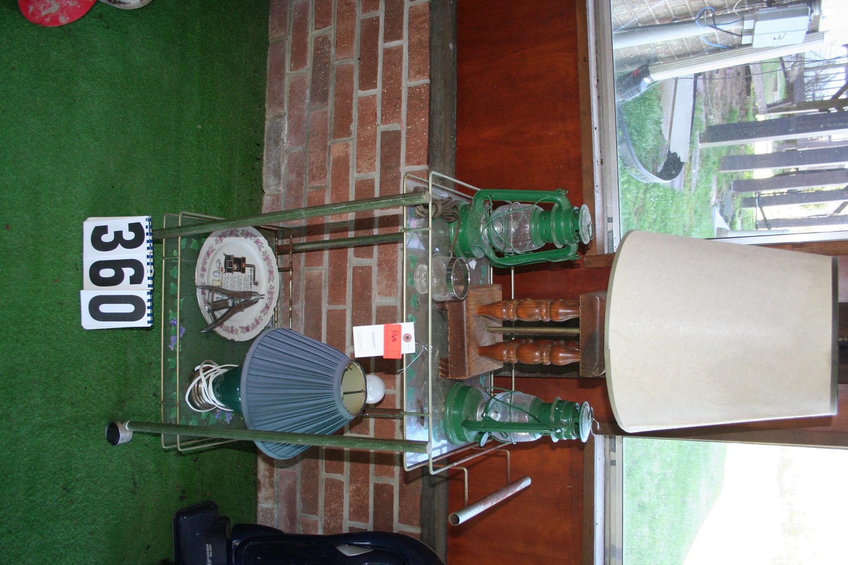 Image for Vintage glass cart & contents