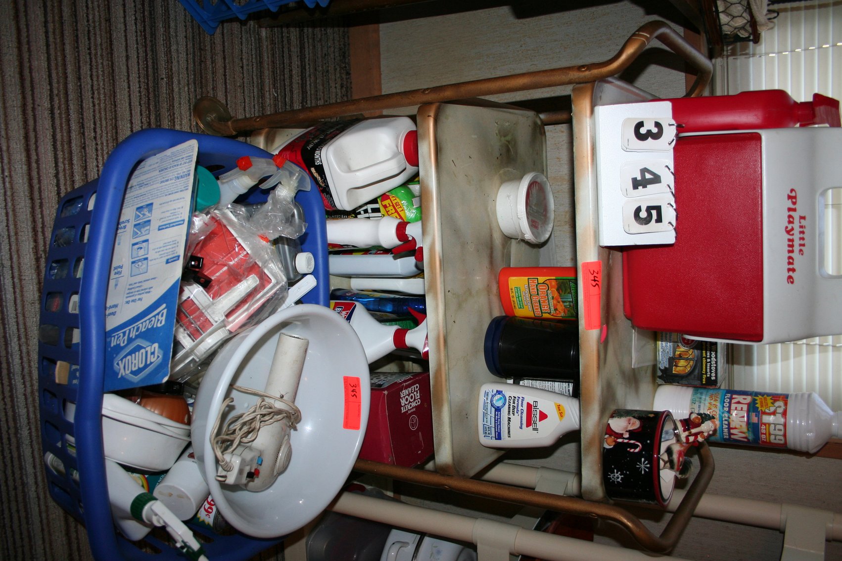 Image for Metal cart, misc items