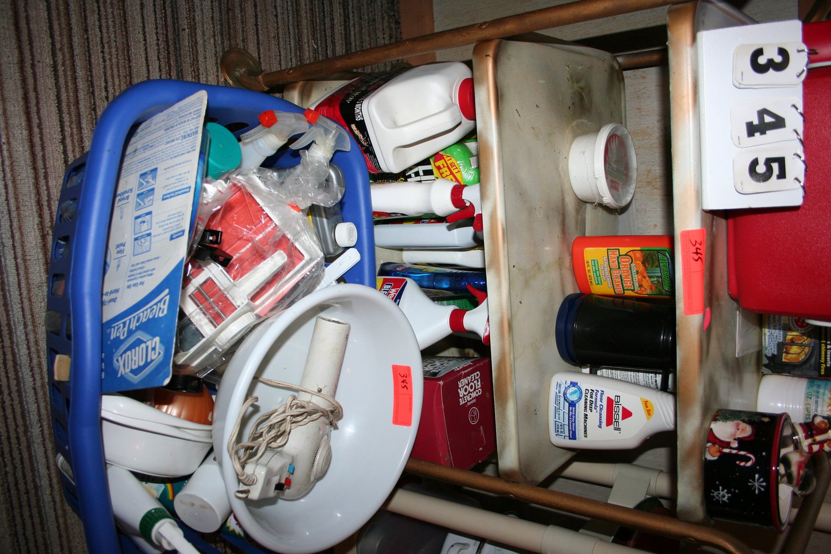 Image for Metal cart, misc items