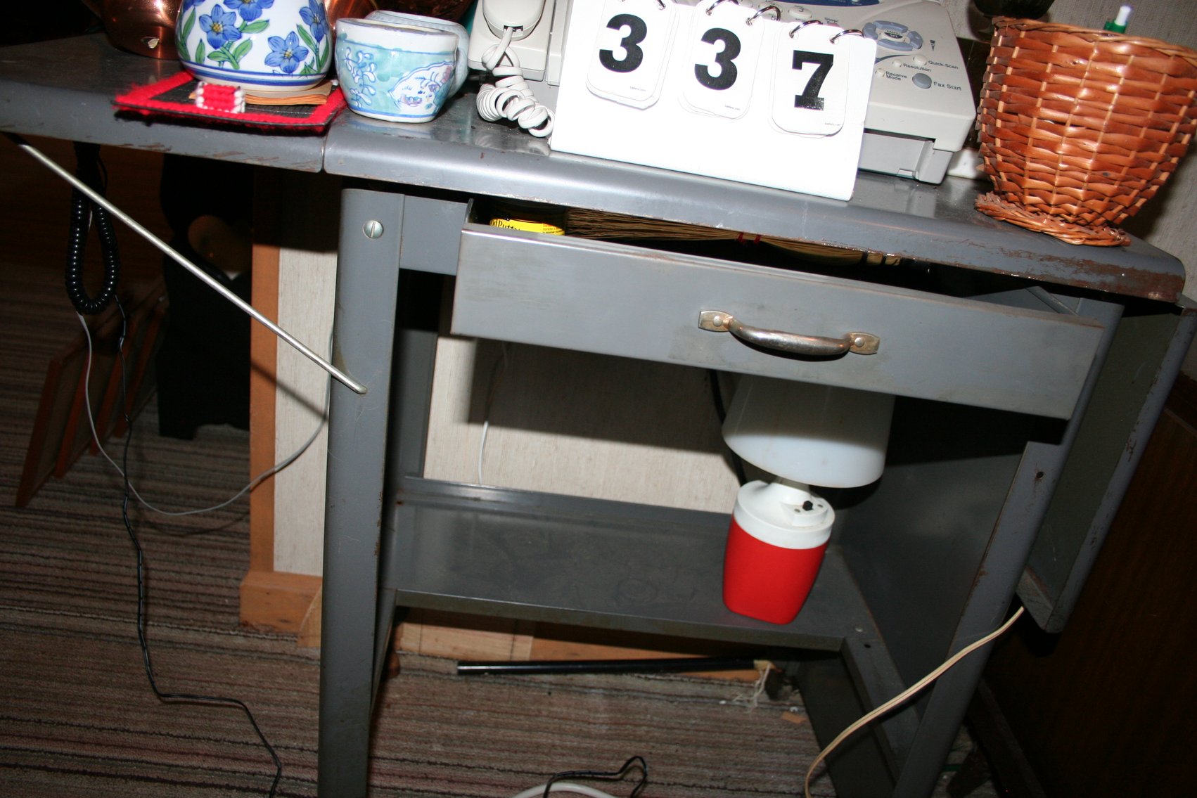 Image for Vintage metal table & contents