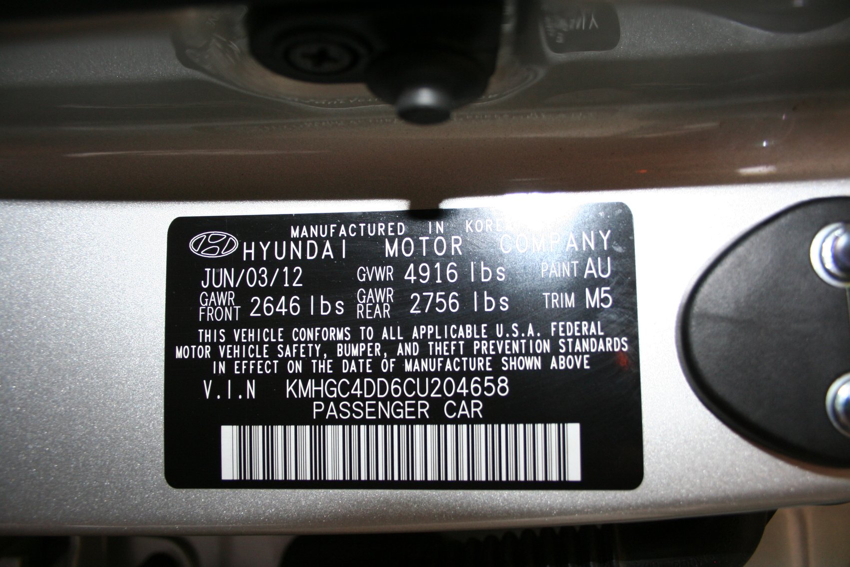 Image for 2012 Hyundai Genesis