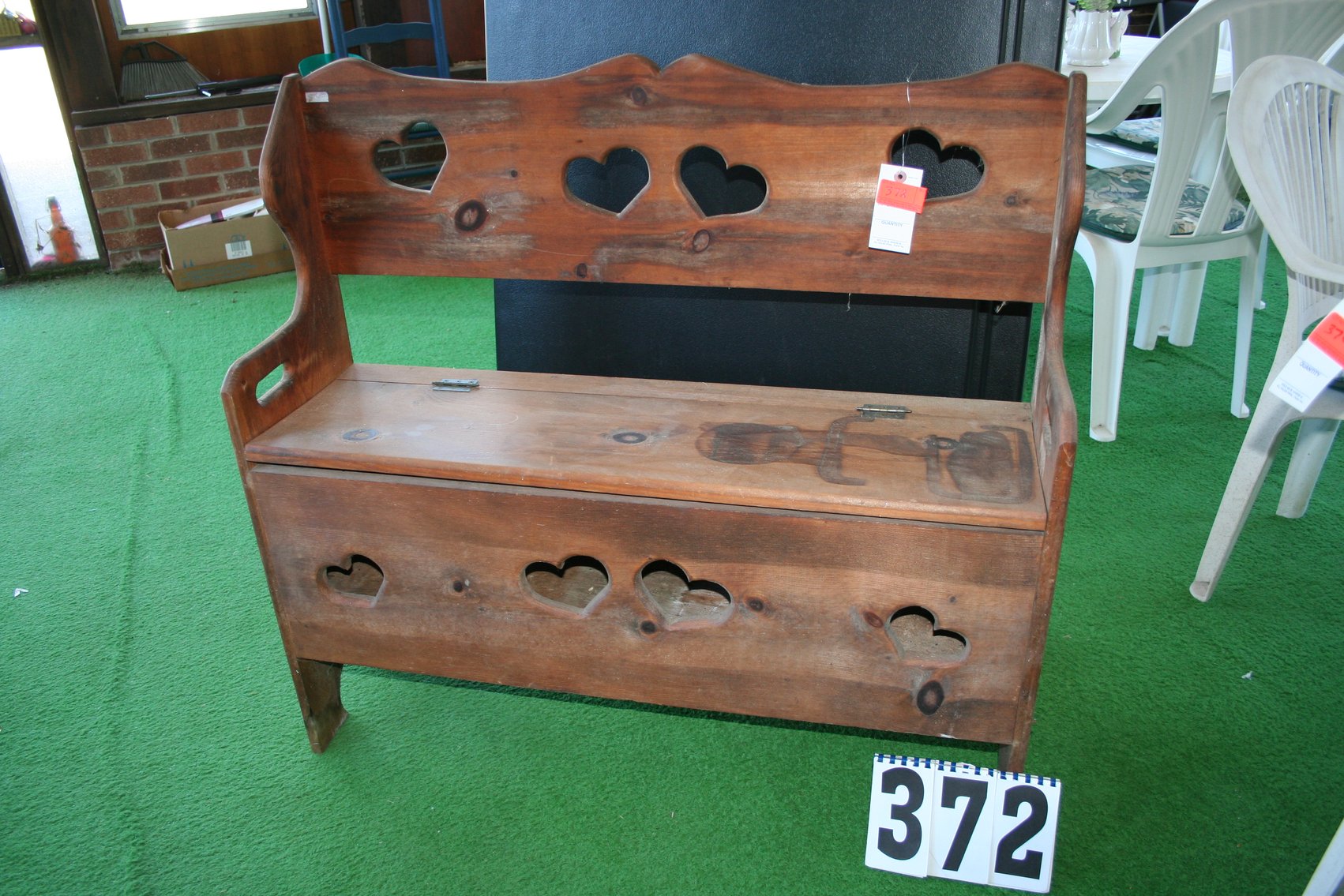 Image for Wooden seat & storage bench