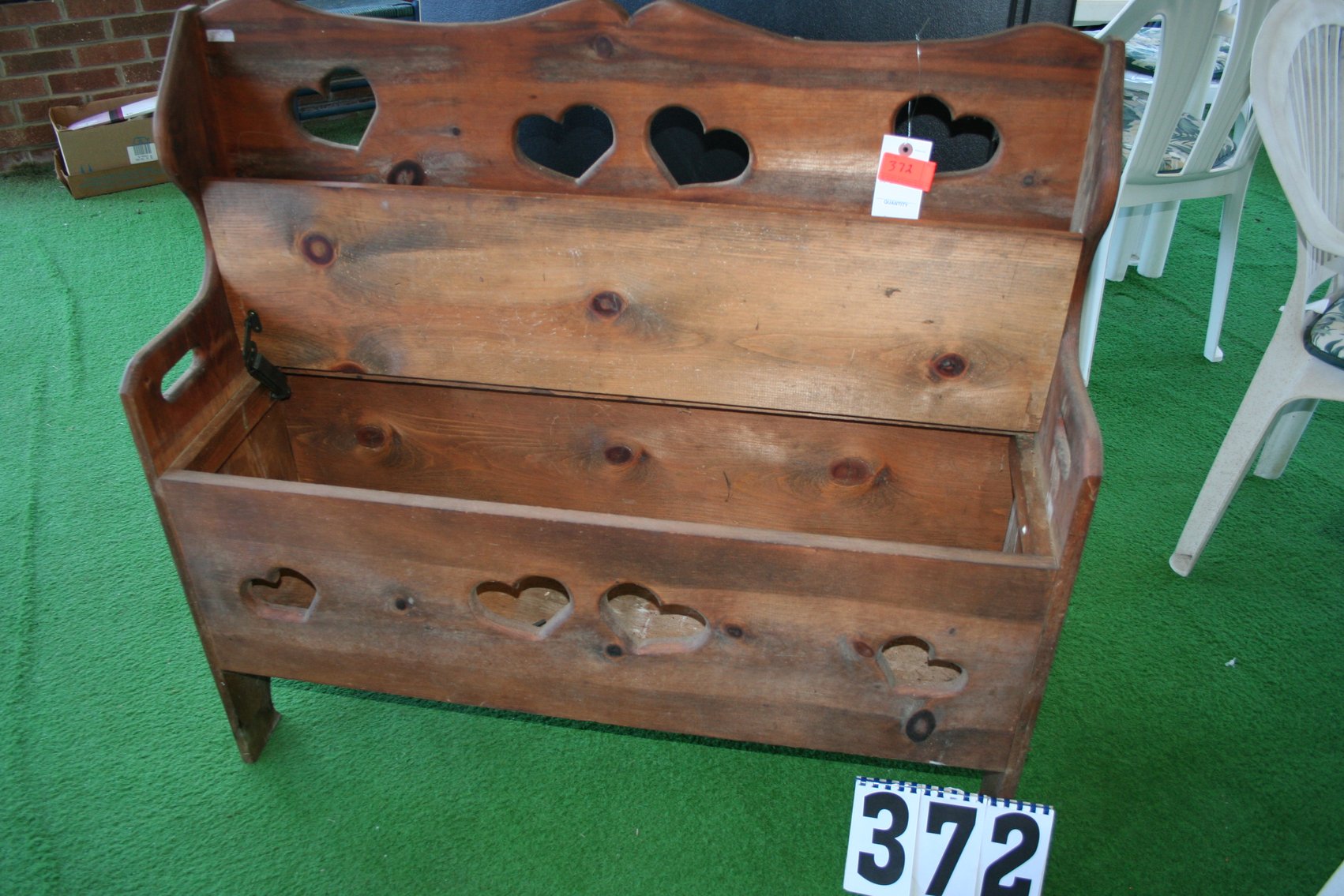 Image for Wooden seat & storage bench