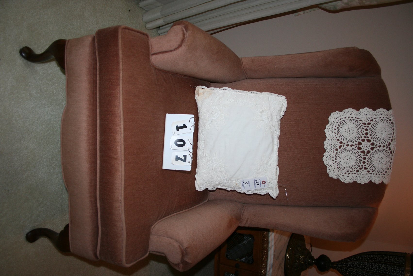 Image for Pair wing back chairs, clean condition