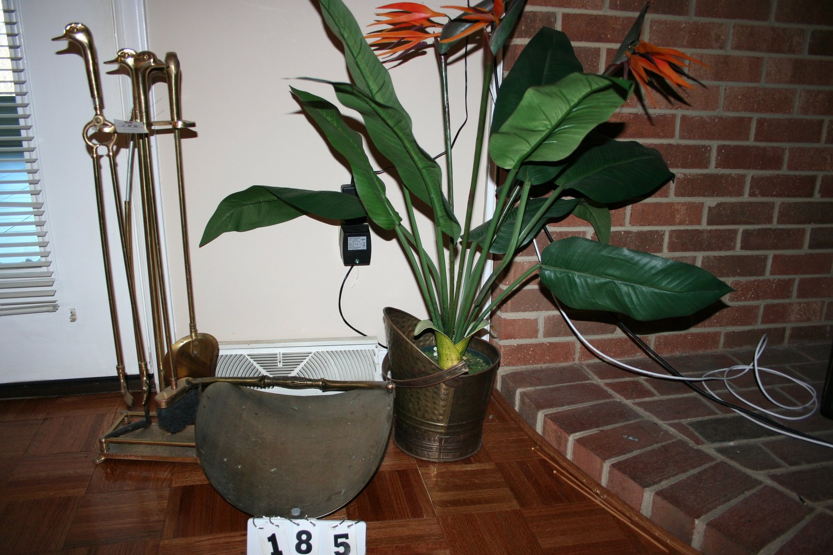 Image for Fireplace set & misc brass