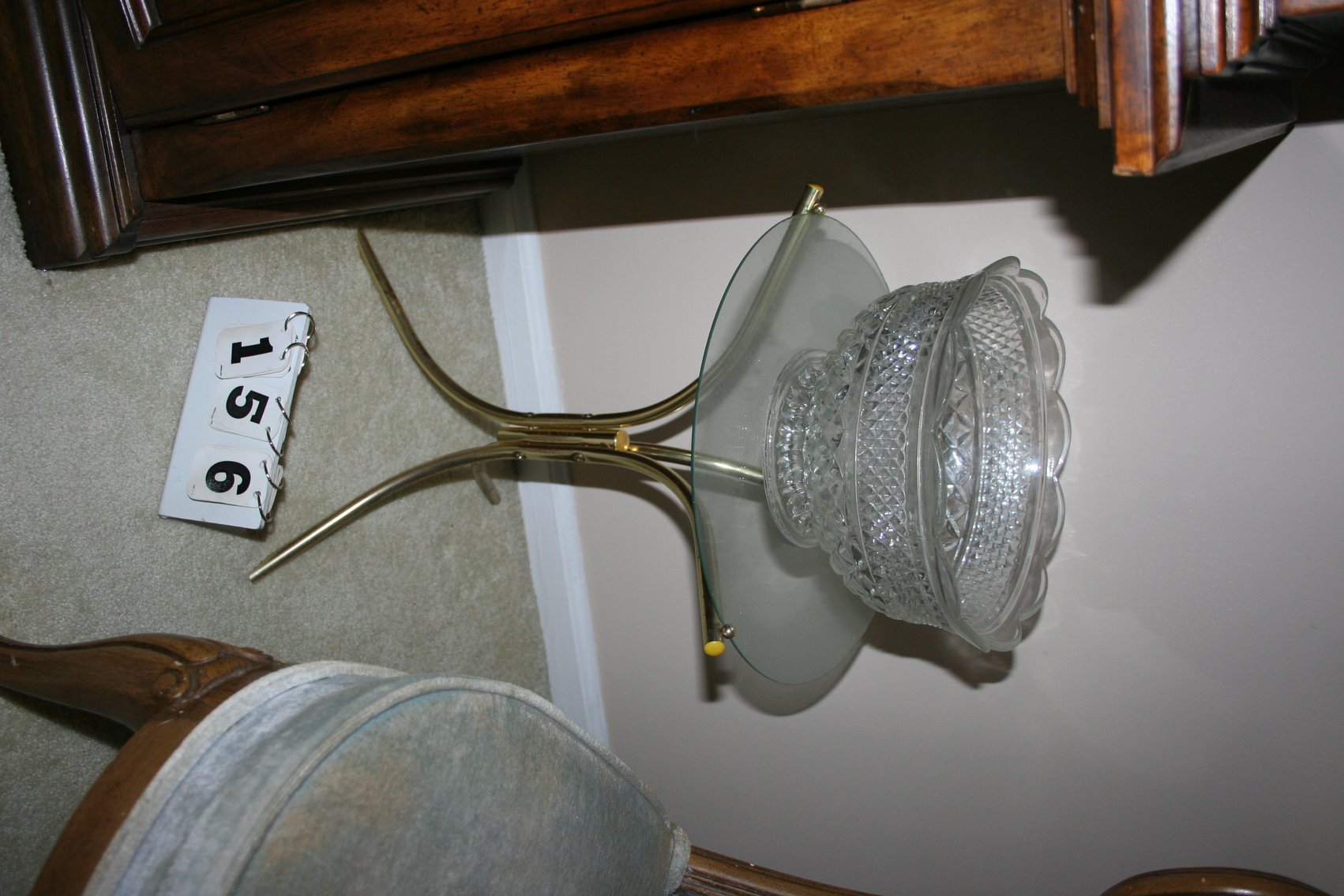 Image for Brass & Glass Table & Glass Bowl