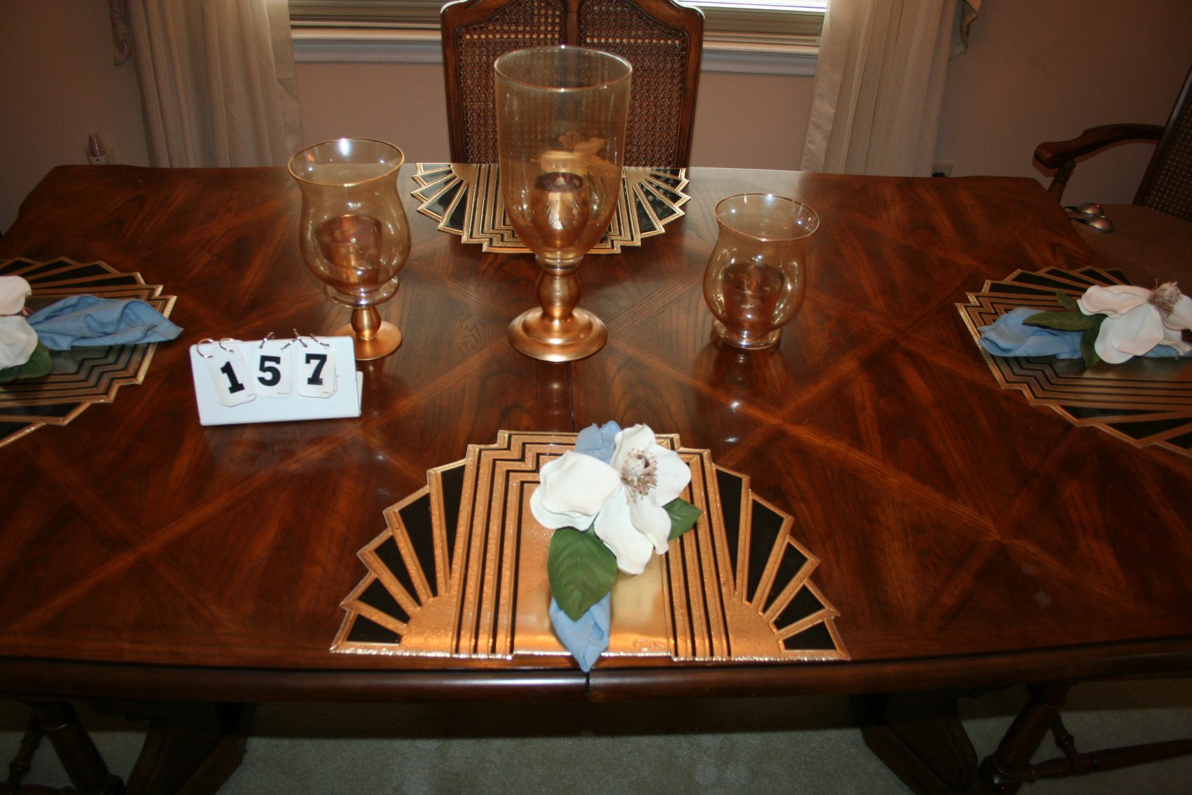 Image for Vintage solid wood & Cane Back Dining Room set (8 piece)