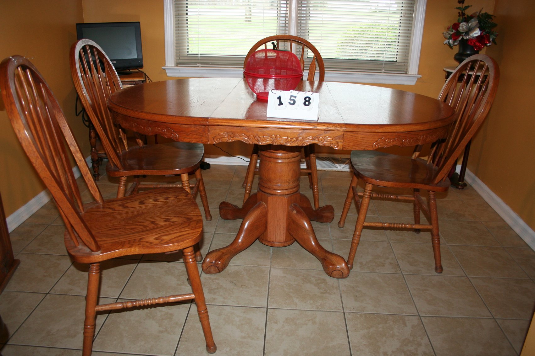 Image for Oak Dining Table & 4 chairs  60