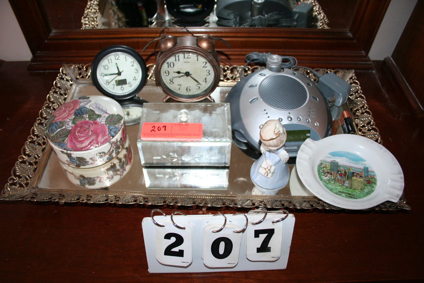 Image for Porcelain box, clocks, mirror tray