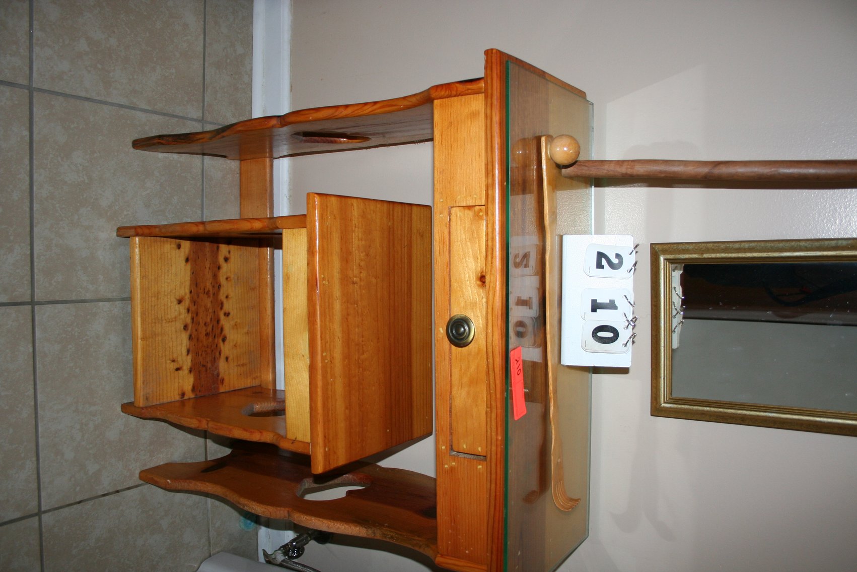 Image for Pine table, stool, mirror, cane, picture & mirror