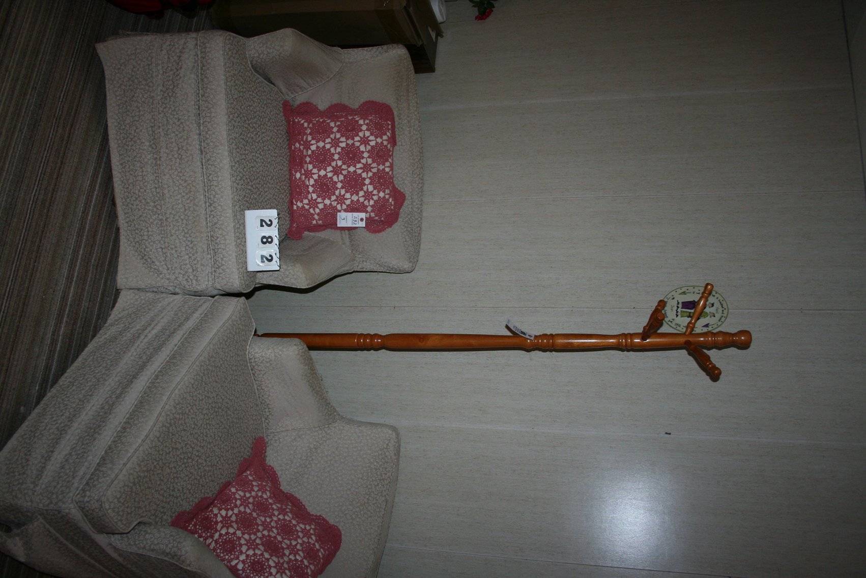 Image for Oak hat stand & 2 vintage chairs