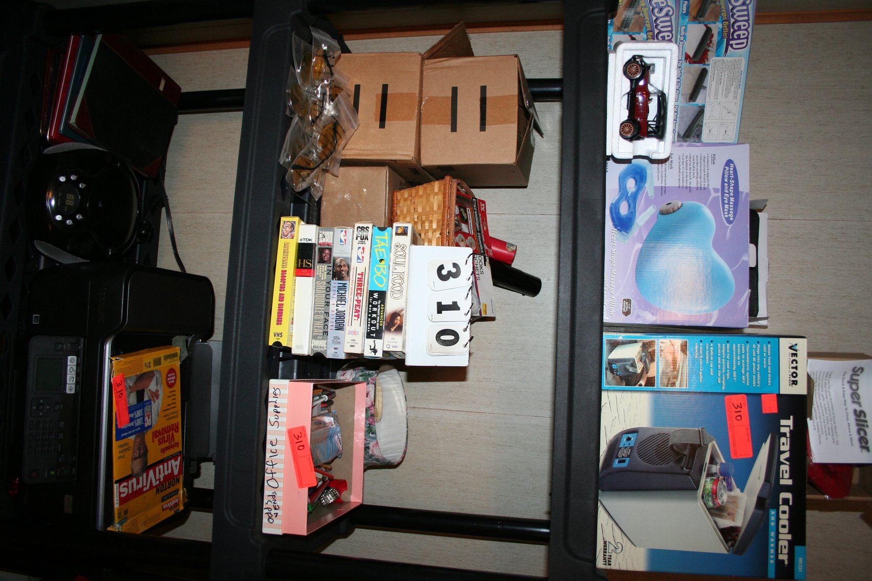 Image for Travel cooler, copier, shelf, misc items