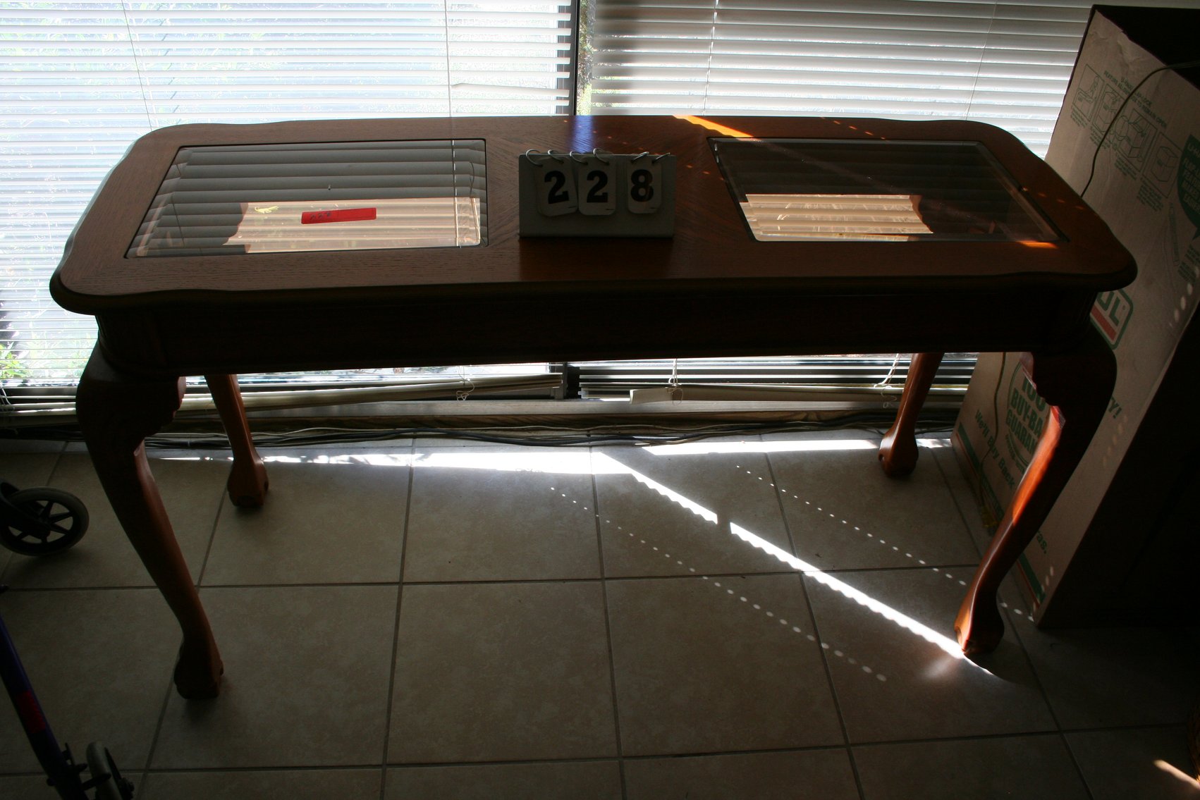 Image for Oak & glass sofa table