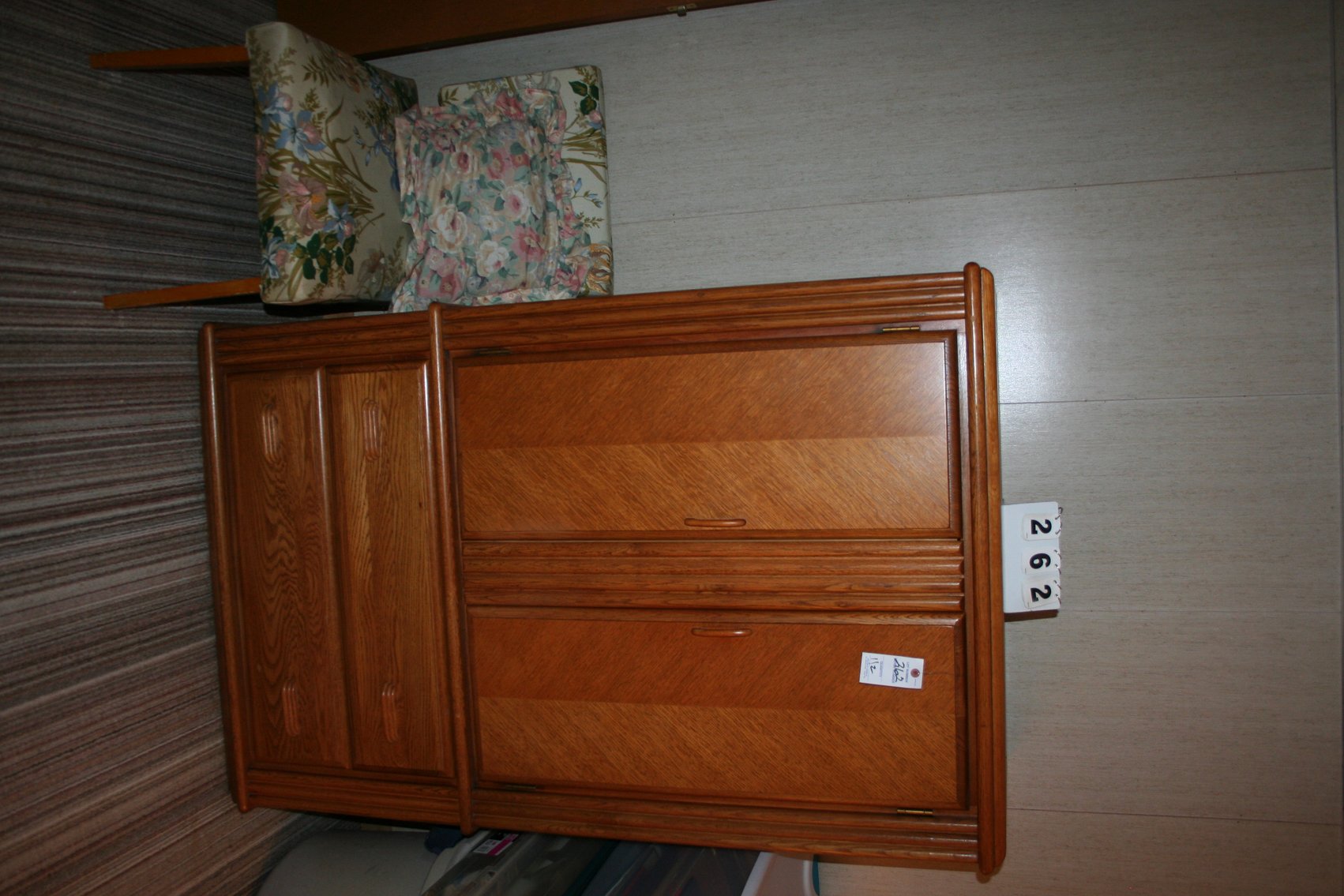 Image for Vintage Oak Armoire & Chair