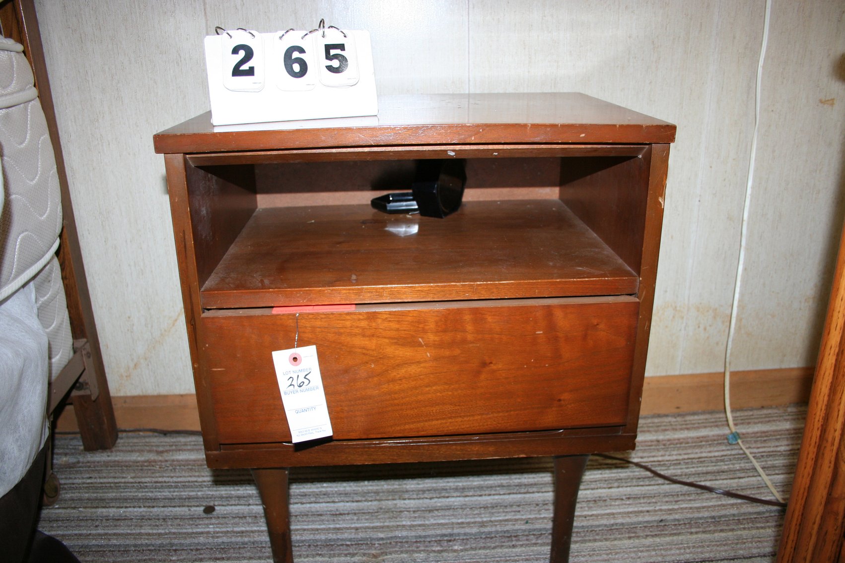 Image for Vintage Mid Century Walnut Night Stand 24
