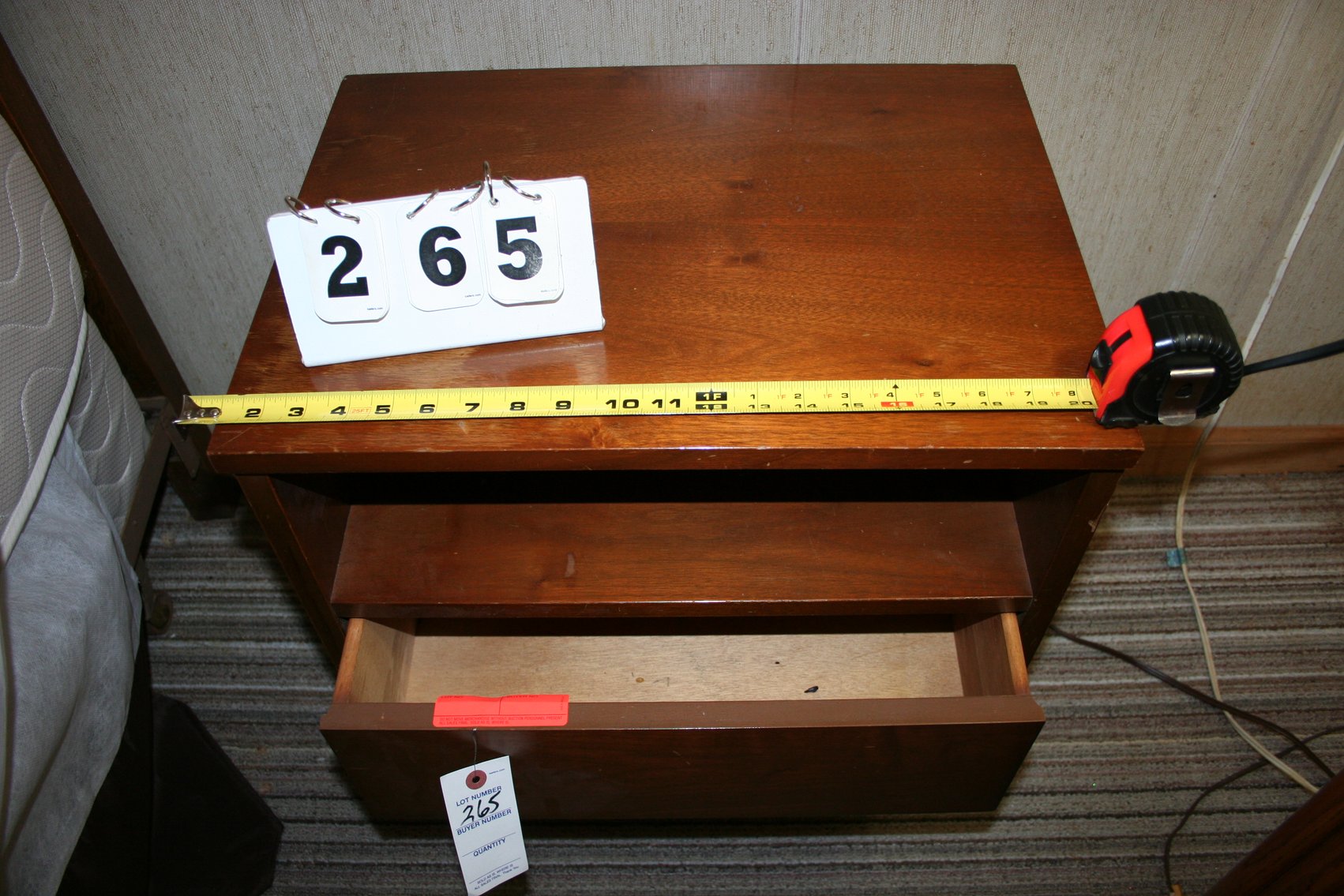 Image for Vintage Mid Century Walnut Night Stand 24