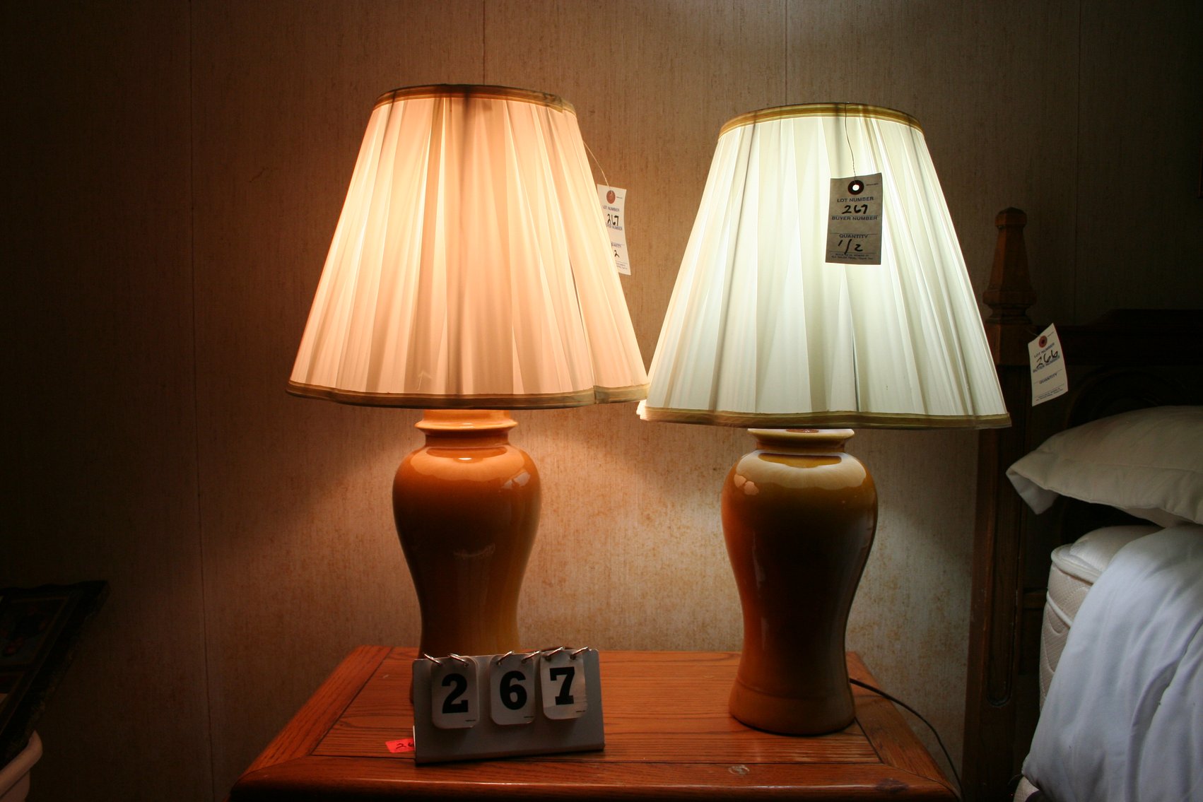 Image for Pair vintage ginger jar lamps
