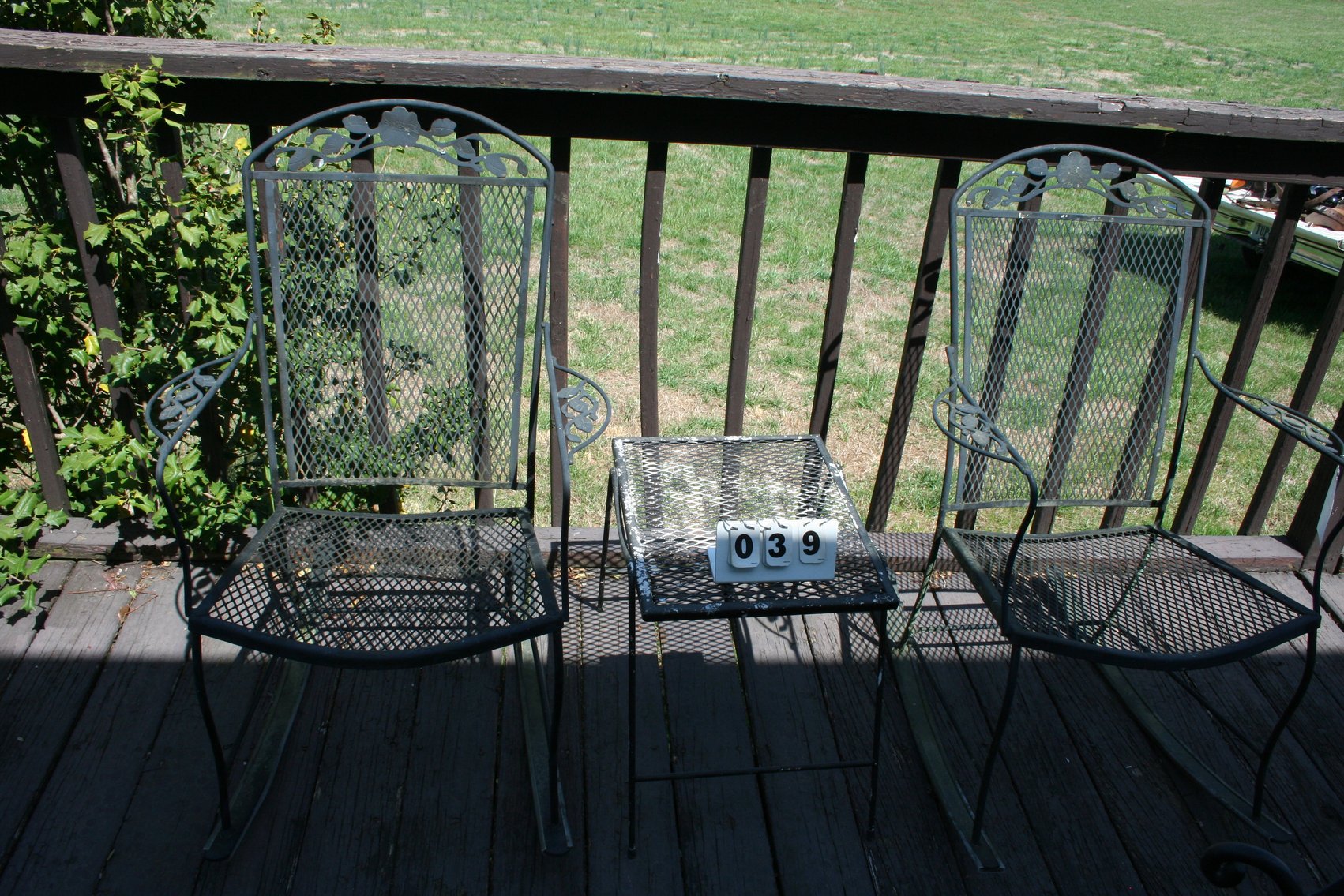 Image for Vintage Wrought Iron Rockers & Table (3)