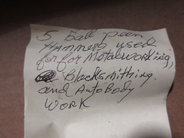 Image for (5) Ball peen hammers