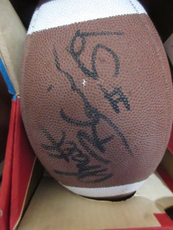 Image for (2) Autographed Matt Blair Minnesota Vikings vintage footballs