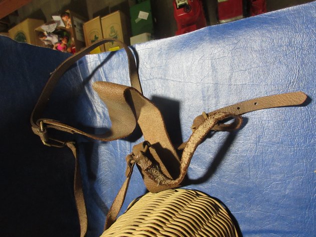 Image for Vintage wicker fishing creel basket