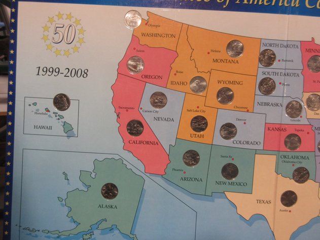 Image for 25-Cent (quarter) coin collector map