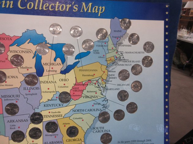 Image for 25-Cent (quarter) coin collector map
