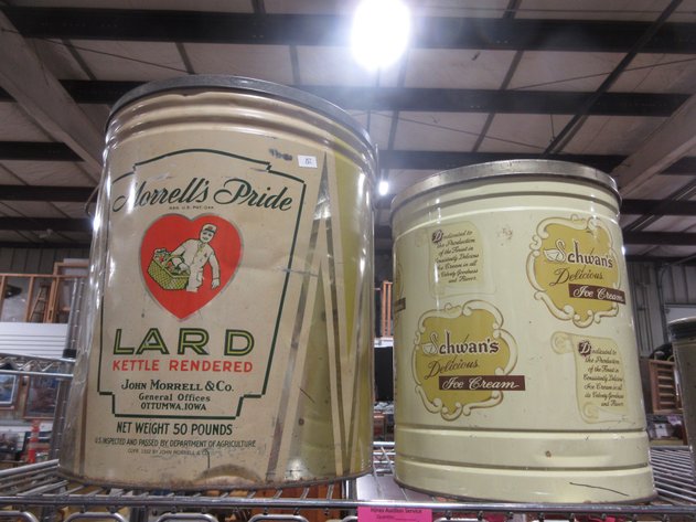 Image for (2) Vintage Tins with lids