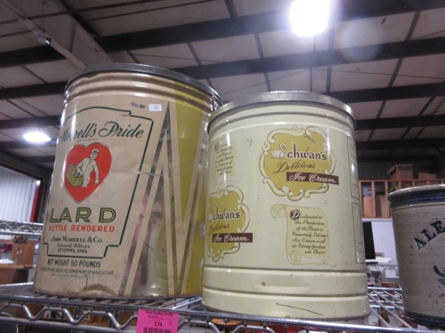 Image for (2) Vintage Tins with lids