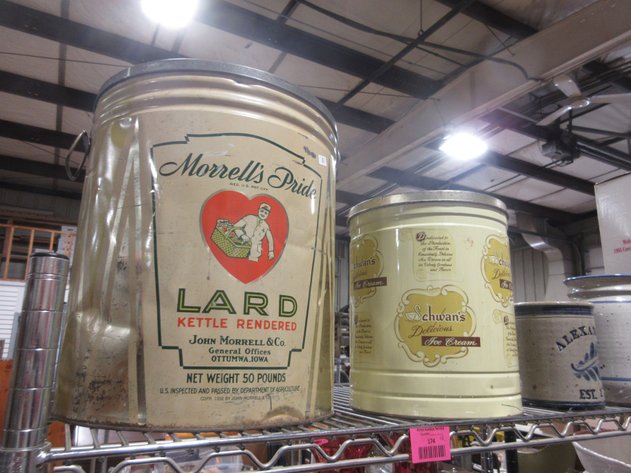 Image for (2) Vintage Tins with lids