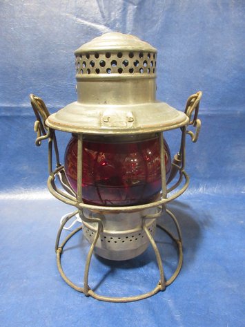 Image for Adams & Westlake Railroad lantern with red globe